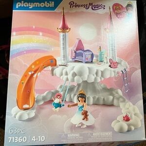 Orange and Pink Princess Castle with Dolls